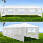 10x30ft Party Tent, Outdoor Canopy Tent Carport with 8 Removable Sidewalls, Wedding Event Shelter BBQ Wedding, alternate view
