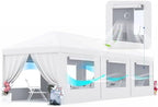 10x30ft Party Tent with Removable Mesh Sidewalls in 10x30ft