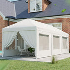 10x30ft Party Tent with Removable Mesh Sidewalls in 10x30ft, alternate view 2