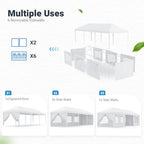 10x30ft Party Tent with Removable Mesh Sidewalls in 10x30ft, alternate view 5