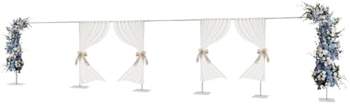 10x50ft Backdrop Stand Pipe Kit, Curtain Frame Professional Background Support Telescopic Stainless Steel Wall