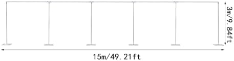 10x50ft Backdrop Stand Pipe Kit, Curtain Frame Professional Background Support Telescopic Stainless Steel Wall, alternate