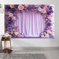10X6.5ft Purple Flower Wall Background Photography Lavender Backdrop for Parties Wedding, Girls Birthday
