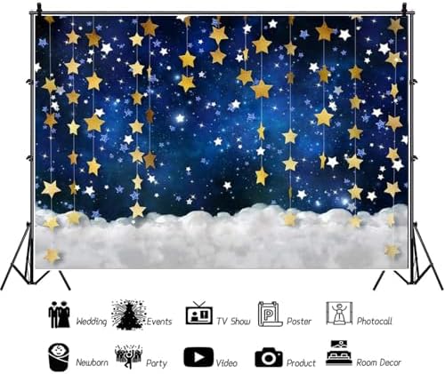 10x6ft Twinkle Little Star Backdrops Starry Night Party Decorations Banner in 10x6ft, alternate view 5
