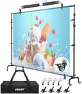 10x7.7ft Rolling Backdrop Stand with Wheels Movable Banner Stand in 10x7.7ft