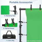 10x7.7ft Rolling Backdrop Stand with Wheels Movable Banner Stand in 10x7.7ft, alternate view 5