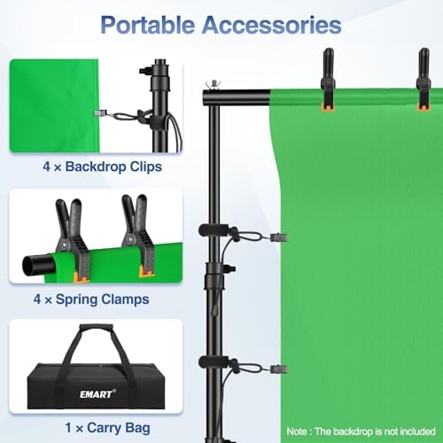 10x7.7ft Rolling Backdrop Stand with Wheels Movable Banner Stand in 10x7.7ft, alternate view 5