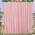 10x7ft Dusty Rose Chiffon Backdrop Curtains, Wrinkle-Free Sheer Fabric Photo Drapes for Wedding Ceremony Arch