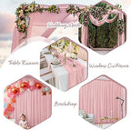 10x7ft Dusty Rose Chiffon Backdrop Curtains, Wrinkle-Free Sheer Fabric Photo Drapes for Wedding Ceremony Arch, alternate view