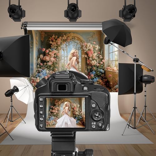 10x7ft Flower Wall Backdrop Photography Oil Painting Floral Wall Backdrops in 10x7ft, alternate view 3