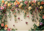 10x7ft Flowers Wall Photography Background Spring Floral Botanical Banner in 10x7ft