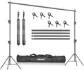 10x7Ft Heavy Duty Backdrop Stand, Adjustable Banner Stand for Photo in 7x10ft in white