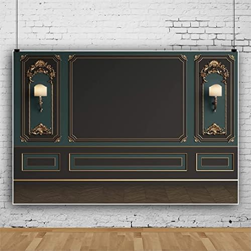 10x7ft Retro Room Inside Backdrop European Frame House Vintage Lantern French Castle Wall Artwork Background, alternate view