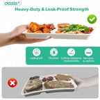 10x8 128-Pack 5-Compartment Divided Plates, Ideal for Light Meals, Kids Lunch, Meal Prep & Party, Heavy Duty, alternate view