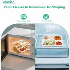 10x8 128-Pack 5-Compartment Divided Plates, Ideal for Light Meals, Kids Lunch, Meal Prep & Party, Heavy Duty, alternate view