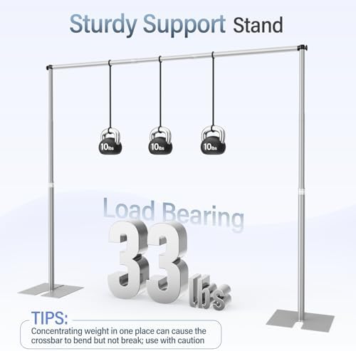 10x8.5ft Heavy Duty Backdrop Stand Adjustable Pipe and Drape Kit in 10x8.5ft, alternate view 2