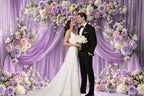 10x8 ft Purple Flower Wall Backdrop Rose Lavender Floral Wedding Bridal Photography Backdrop Girls Birthday, alternate view 3