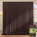 10x8 ft Wrinkle Free Brown Backdrop Curtain for Parties, Thick Polyester Photo Backdrop Drapes 2 Panels for