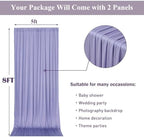 10x8 ft Wrinkle Free Lavender Light Purple Backdrop Curtain Drapes, Polyester Wedding Curtains Party Background, alternate