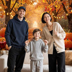 10X8ft Autumn Harvest Backdrop, Fall Forest Lane with Maple Leaves, Pumpkins String Lights Thanksgiving Party, alternate view