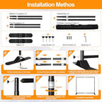 10x8ft Backdrop Banner Stand, Heavy Duty Step and Repeat Stand Kit in 10x8ft, alternate view 6