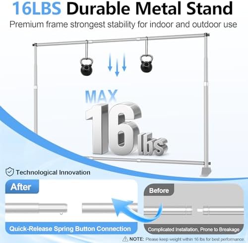 10x8FT Banner Stand, Heavy Duty Step and Repeat Stand, Silver in 10x8FT in Silver, alternate view 3