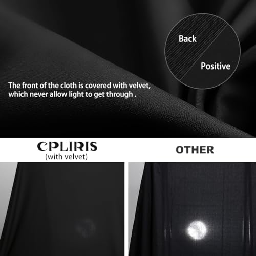 10x8ft Black Backdrop Background for Photography, High Density Polyester Fabric Photo Backdrop Curtain for, alternate view 3