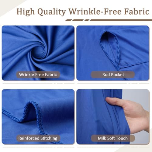 10x8FT Blue Backdrop Curtains for Wedding Parties, Ultra Drapey & Silky Drapes for Backdrop Skin-Friendly & Soft, alternate
