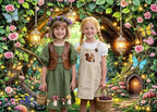 10X8ft Enchanted Fairy Forest Backdrop Magic Tree Arch Floral Mushroom Butterfly Wonderland Background for Girls, alternate
