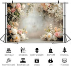 10x8ft Floral Wall Backdrop Wedding Reception Abstract Photography Background Spring Watercolor Painting Floral, alternate