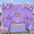 10x8ft Lavender Backdrop Curtains, Wrinkle Free Lilac Drapes for Backdrop, Photo Backdrop Drapes for Wedding