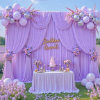 10x8ft Lavender Backdrop Curtains, Wrinkle Free Lilac Drapes for Backdrop, Photo Backdrop Drapes for Wedding