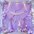 10x8ft Lavender Backdrop Curtains, Wrinkle Free Lilac Drapes for Backdrop, Photo Backdrop Drapes for Wedding, alternate view