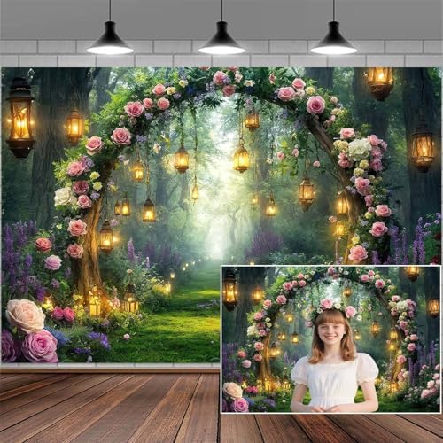 10x8ft Purple Flower Wedding Photography Backdrop Lavender Floral Wedding Bridal Photography Backdrop, alternate view 2