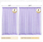 10x8ft Purple Tulle Backdrop Curtain with Lights String for Parites, Sheer Photo Backdrop Curtains with Lights, alternate