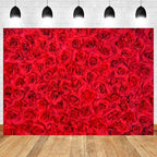 10x8ft Red Rose Backdrop Rose Flower Wall Background for Photography Valentines Day Backdrop Valentines Banner, alternate