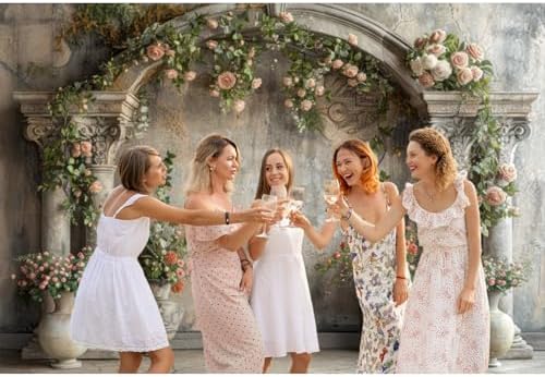 10x8ft Wedding Flowers Wall Backdrop Photography Vintage European Palace Victoria Wall Floral Background for, alternate view