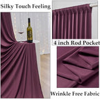 10x8ft Wrinkle Free Burgundy Backdrop Curtain Maroon Backdrop Drapes, Thick Fabric Wedding Curtains Party, alternate view 2