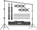 10x9.2Ft Heavy Duty Backdrop Stand Adjustable Banner Stand for Photo in 10ft x 9.2ft in Green, black