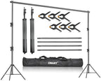 10x9.2Ft Heavy Duty Backdrop Stand Adjustable Banner Stand for Photo in 10ft x 9.2ft in Green, black