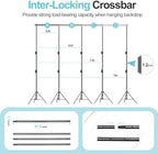 10x9.2Ft Heavy Duty Backdrop Stand Adjustable Banner Stand for Photo in 10ft x 9.2ft in Green, black, alternate view 4