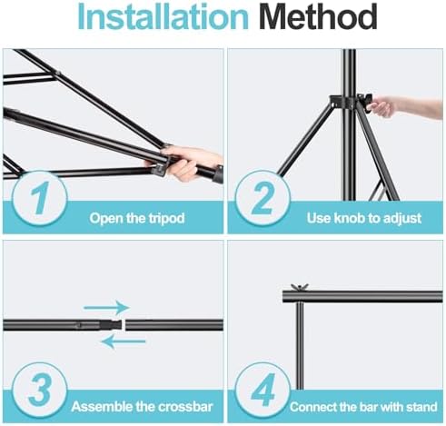 10x9.2Ft Heavy Duty Backdrop Stand Adjustable Banner Stand for Photo in 10ft x 9.2ft in Green, black, alternate view 6