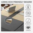 11.5 ft Conference Table for 12 People, Large Meeting Table with Built-In Power Outlet, Cable Management &, alternate view 5