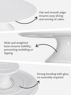 11.5 Inch White Cake Stands, Porcelain Cake Plate, Round Dessert Display, Cake Pedestal Stand, Cupcake Stand for, alternate
