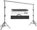 11.5 x 9.6 ft Heavy Duty Backdrop Stand, Height Adjustable Photography Backdrop Stand, Background Support System