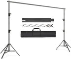 11.5 x 9.6 ft Heavy Duty Backdrop Stand, Height Adjustable Photography Backdrop Stand, Background Support System