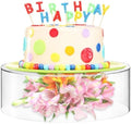 11.8 Inch Clear Acrylic Cake Stand, Round Cylinder Display Riser Dessert Cupcake Holder with Hollow Bottom