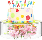 11.8 Inch Clear Acrylic Cake Stand, Round Cylinder Display Riser Dessert Cupcake Holder with Hollow Bottom