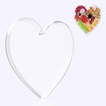 11" Acrylic Heart Shaped Charcuterie Board, Heart Plates for Dessert Appetizer Display, Love Serving Tray for