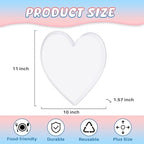 11" Acrylic Heart Shaped Charcuterie Board, Heart Plates for Dessert Appetizer Display, Love Serving Tray for, alternate view